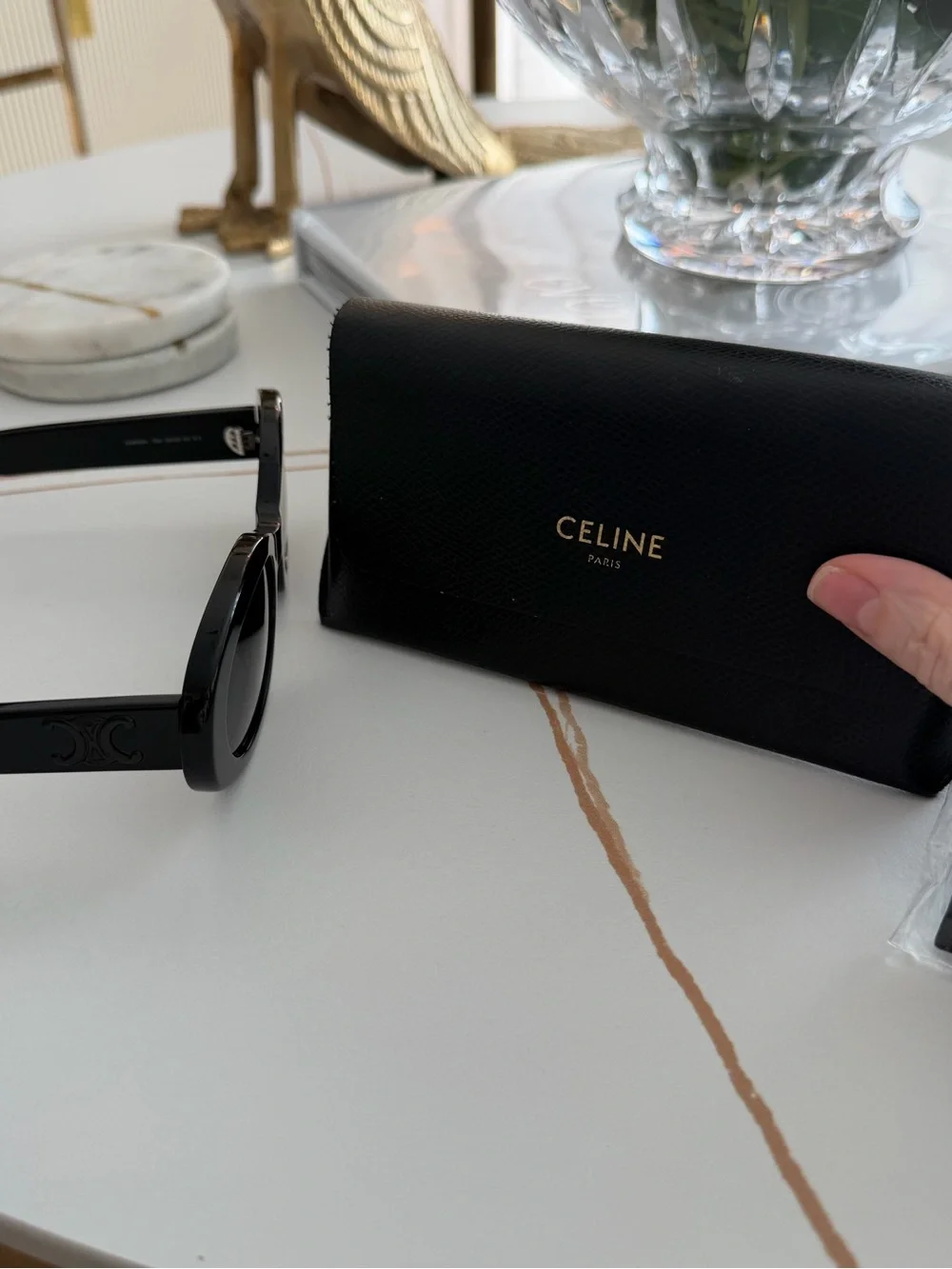 NWT CELINE Triomphe Oval Sunglasses